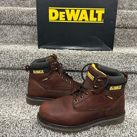 Dewalt Other - DEWALT Axle Waterproof 6" Work Boots, Soft Toe, Walnut Pitstop, Size 8 DXWP99003